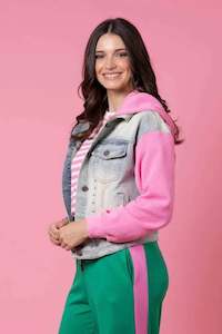 Coats Jackets: Kendall Denim Jacket Pink