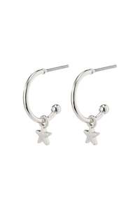 Ava Pi Hoops Silver Plated