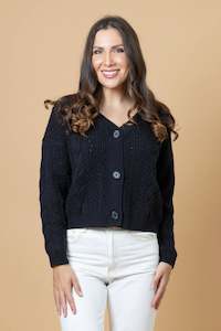 Jumpers Cardis: Tash Knit Cardi Black