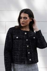 Coco Jacket Black Texture