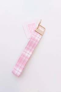 Keychain Pink Check
