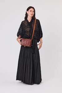 Rogue Studded Leather Bag Cognac