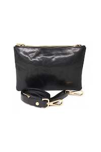 Luisa Italian Leather Twin Zip Bag
