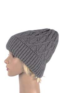 Hair Accessories Hats: Cashmere Bend Beanie Grey