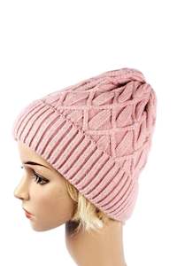Hair Accessories Hats: Cashmere Bend Beanie Pink