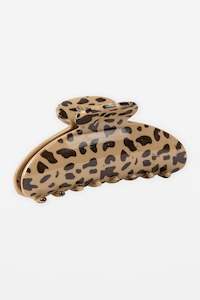 Hair Accessories Hats: Hair Claw Oval Cheetah Print
