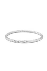 Stones Silver: Sterling Silver Twist Bangle 4x65mm