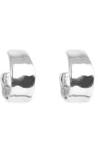 A C Oslo: Sculptured Wide Earring Silver Medium