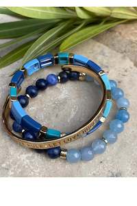 True Colours Stone Bracelet Blue