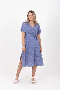 Positive Dress Cobalt Trellis - EXCLUSIVE TO MINT