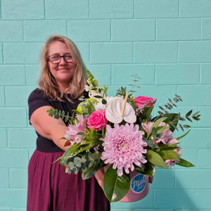 Mothers Day Flowers Sun 10th May 2026: 'PEACE 'n' PINK' Flower Pot | MOTHERS DAY 2026