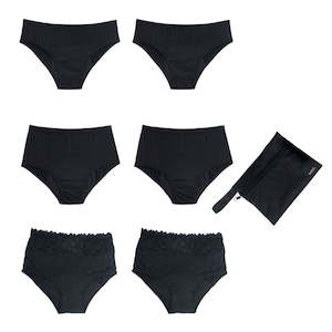 Postpartum Care: Underwear Mix | 6 Pack Undies + Bag