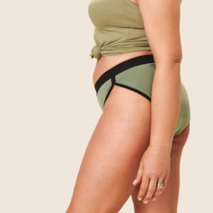Period Care: Green & Pink Bikini Underwear | Sizes 6 to 18