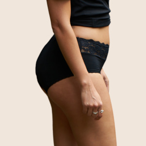 Period Care: Black & Nude Lace Incontinence Underwear | Sizes 8 to 22