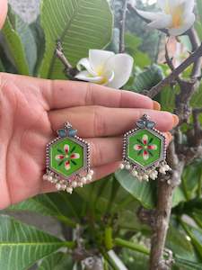 Hand Painted Earrings: Kanika