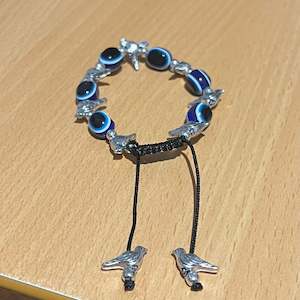 Evil Eye + Bird Anklet