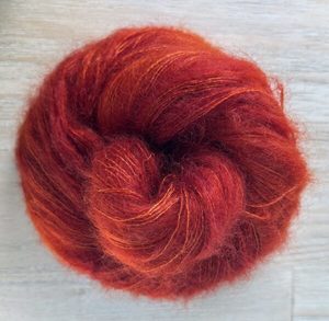 Kid Mohair & Silk - Flame Thrower - Miro Yarns Hand Dyed Yarn New Zealand