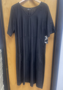 CLEARANCE Hudson Linen Pocket Dress - Black