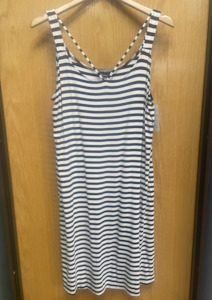 Stripe Knit Cord Singlet Dress - Narrow