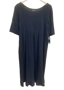 Visby Check Gather Dress - Black