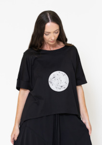 Harper Xavier: CLEARANCE Soho Tee - Black with Moon Print
