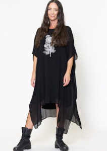 Harper Xavier: Fallow Dress - Black with Bees Print