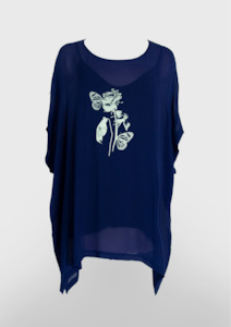 Harper Xavier: Loyalty Top - Monarch Print on Blue