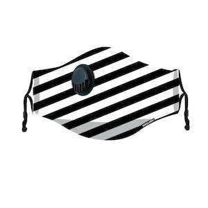 CLEARANCE Hero Reusable Face Mask - Black / White Stripe