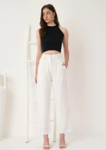 Arata Straight Leg Pants - Ivory