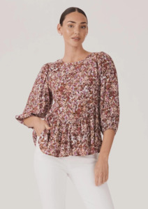 CLEARANCE Bari Blouse - Spring Floral Print