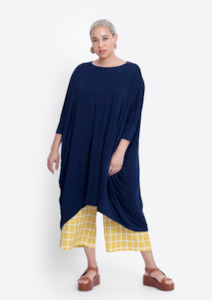 Spring Summer 22 23: Wide Stretch Dress - Navy