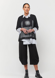 Nz Made Labels: Stellar Mesh Tee - Black