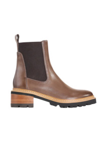 Linear Ankle Boots - Nocciola