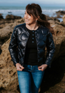 Liss Down Quilted Jacket - Black