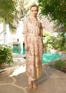 Taylor Cotton Ankle Dress - Cheetah COMING SOON