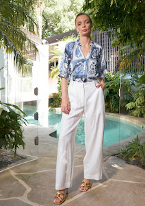 Taylor Botanical Blouse - Denim COMING SOON