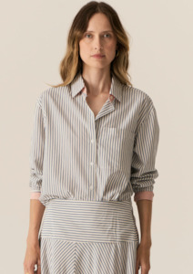 Vera Long Sleeve Shirt - Blue Stripe COMING SOON