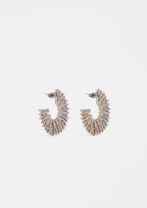 Jewellery: Krusen Hoop Earring - Gunmetal