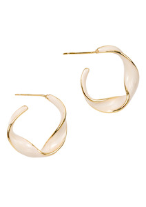 Mira Earrings - Twisted White