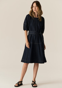 Carsen Dress - Dark Wash