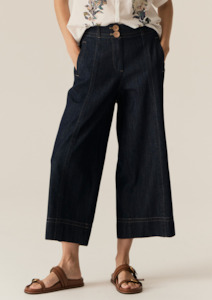 Carsen Crop Pant - Dark Wash