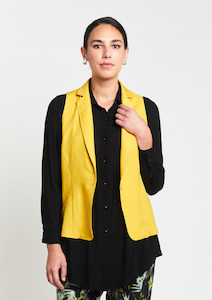 Nz Made Labels: Soprano Boyfriend Vest - Harvest Gold