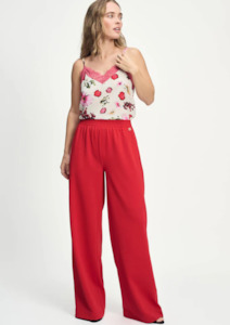 Pom Amsterdam: Pants - Scarlet Red Summer
