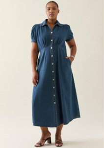 Denim Jeans: Sofie Denim Maxi Dress - Drift