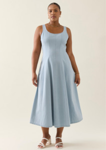 Denim Jeans: Sofie Denim Tank Dress - Sky