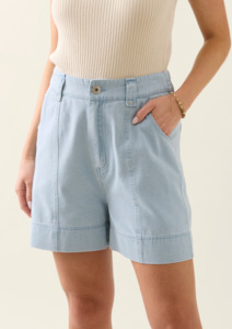 Sofie Denim Shorts - Sky