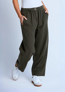 Denim Jeans: Jamie Barrel Pant - Moss