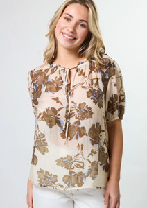 Arlo Blouse - Copper Cornflower