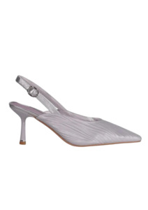 CLEARANCE Vanessa Pumps - Silver Matte Satin