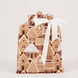 Reusable Gift Bag Sets: Reusable Gift Bags Set of 10 - Ginger Bread